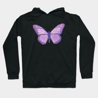 Purple Butterly Sticker Hoodie